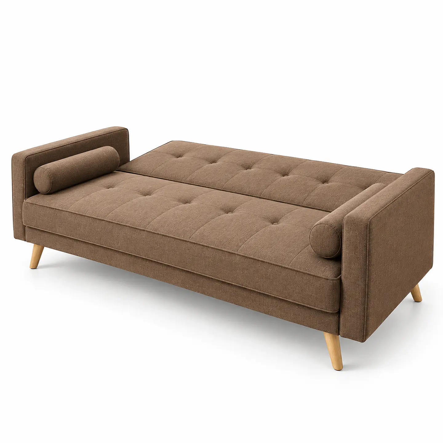 Sofá Cama Milán Capitoné Lino Cafe- Living Departamento Sala de Estar 3