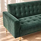 Sofá Cama Capitone Trento Velvet Verde Patas Gold - Living Departamento Sala de Estar - Miniatura 2