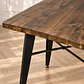 Mesa Tolix Cuadrada Nogal Black Madera Maciza - Comedor Terraza Cafetería - Miniatura 2