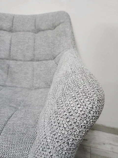 Sitial Butaca Arpillera Gris Black-Living comedor recepcion