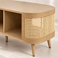 Mesa de Centro Siena MDF Ratán Madera Natural - Living Sala de Estar Departamento - Miniatura 4