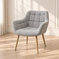 Sitial Butaca Arpillera Gris wood-Living comedor recepcion - Miniatura 1