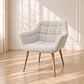 Sitial Butaca Arpillera Beige Wood -Living comedor recepcion - Miniatura 1