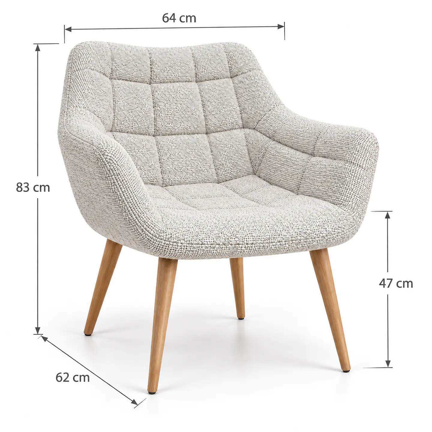 Sitial Butaca Arpillera Beige Wood -Living comedor recepcion 4