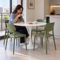 Comedor Tulip Mesa Redonda MDF Blanco + Sillas Briella - Comedor Cocina Cafetería - Miniatura 3