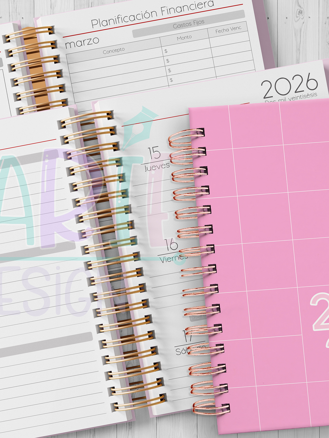 Plantilla Imprimible Agenda Clásica 2026 2