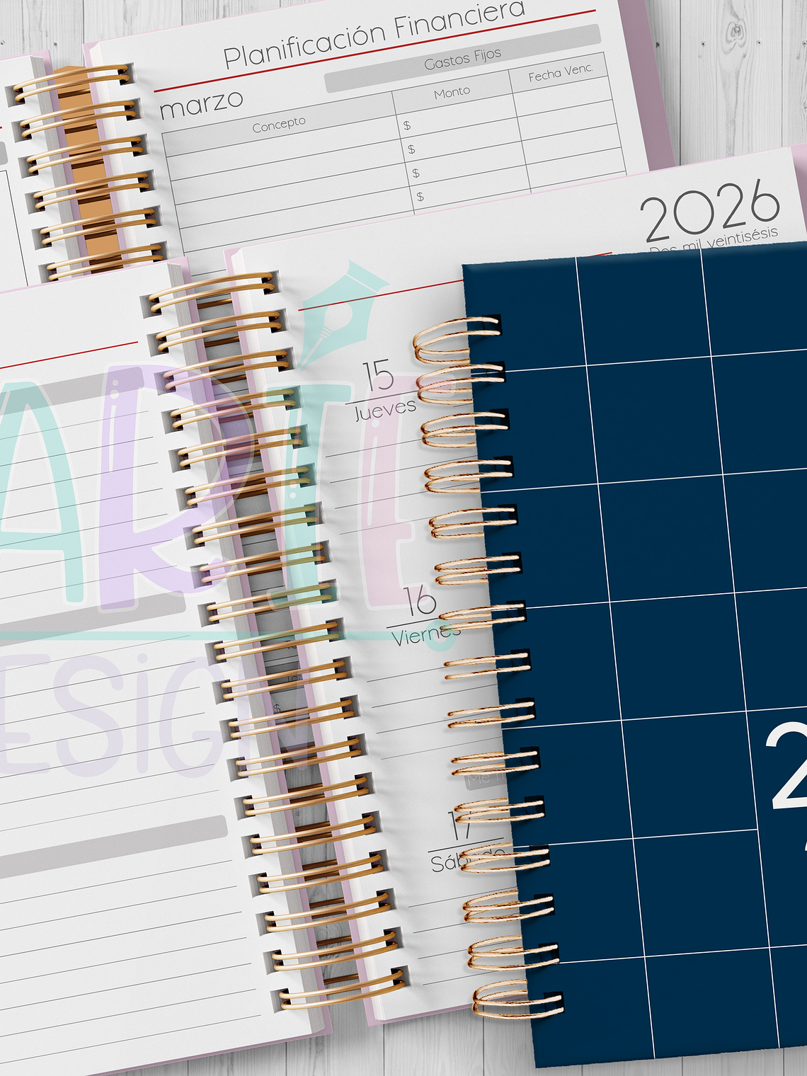 Plantilla Imprimible Agenda Clásica 2026 3