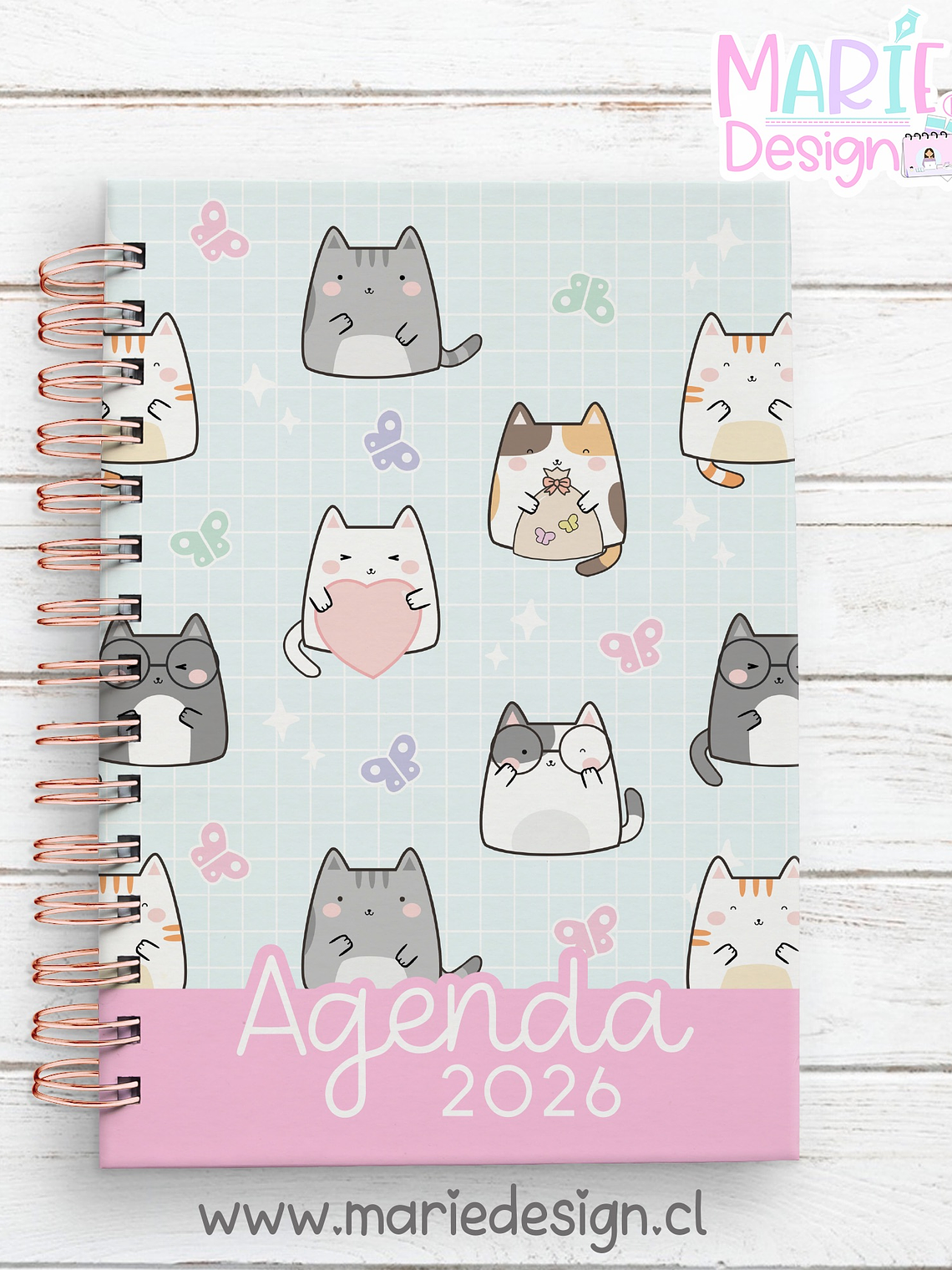 Plantilla Imprimible Agenda Gatito + Planificador 2026 1