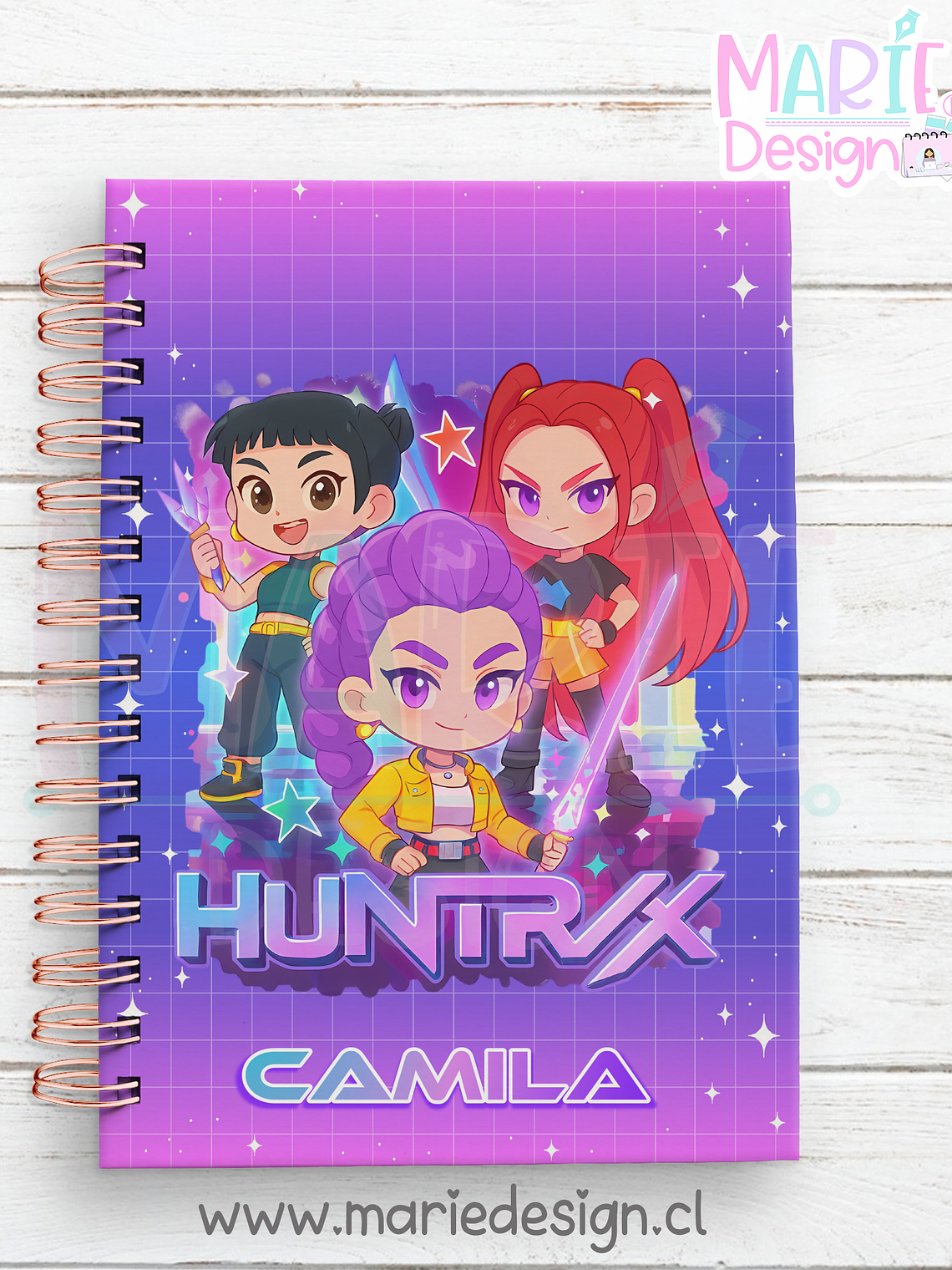 Plantilla Imprimible Planner semanal + cuaderno Guerreras K-pop 1