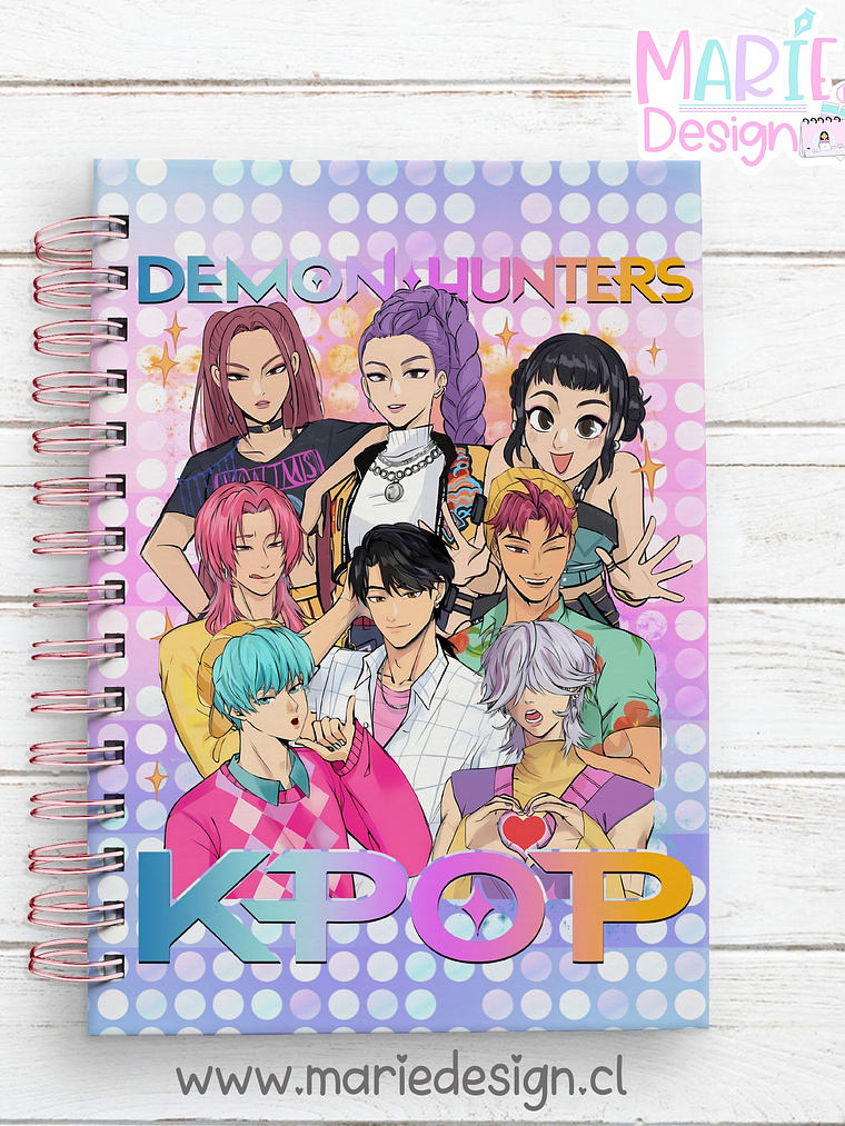 Plantilla Imprimible Planner semanal + cuaderno Guerreras K-pop 4