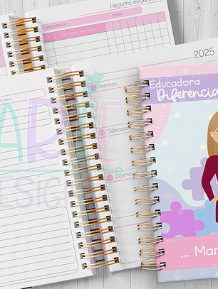 Plantilla Imprimible Planner  Educadora Diferencial 2026