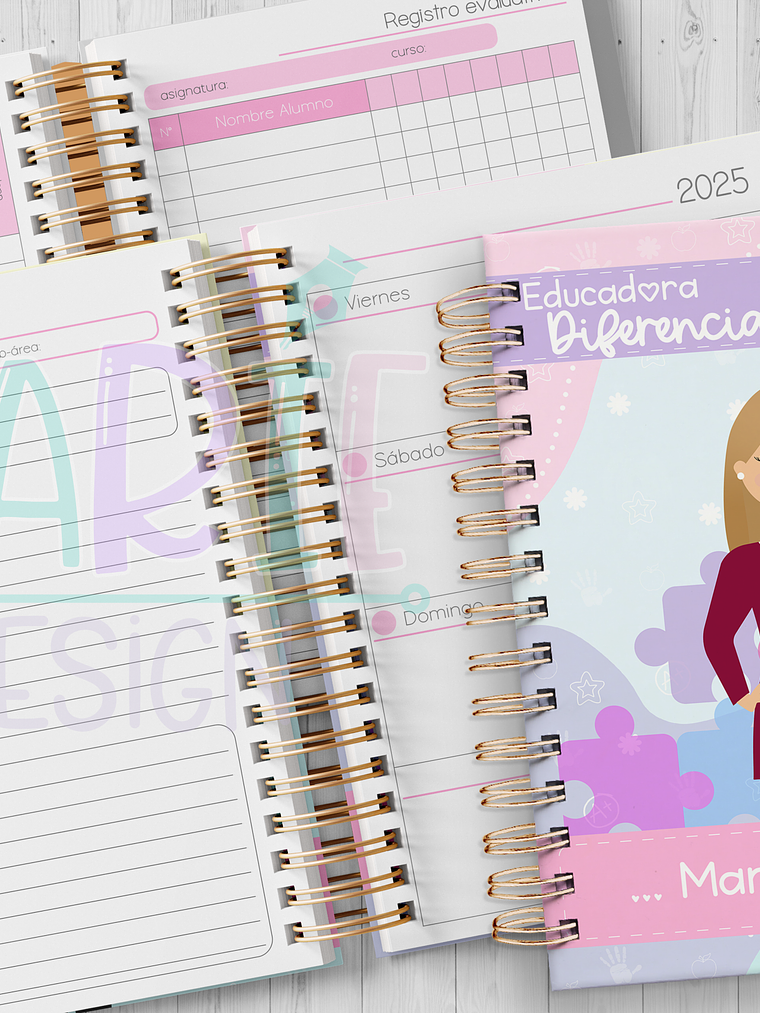 Plantilla Imprimible Planner  Educadora Diferencial 2026 2