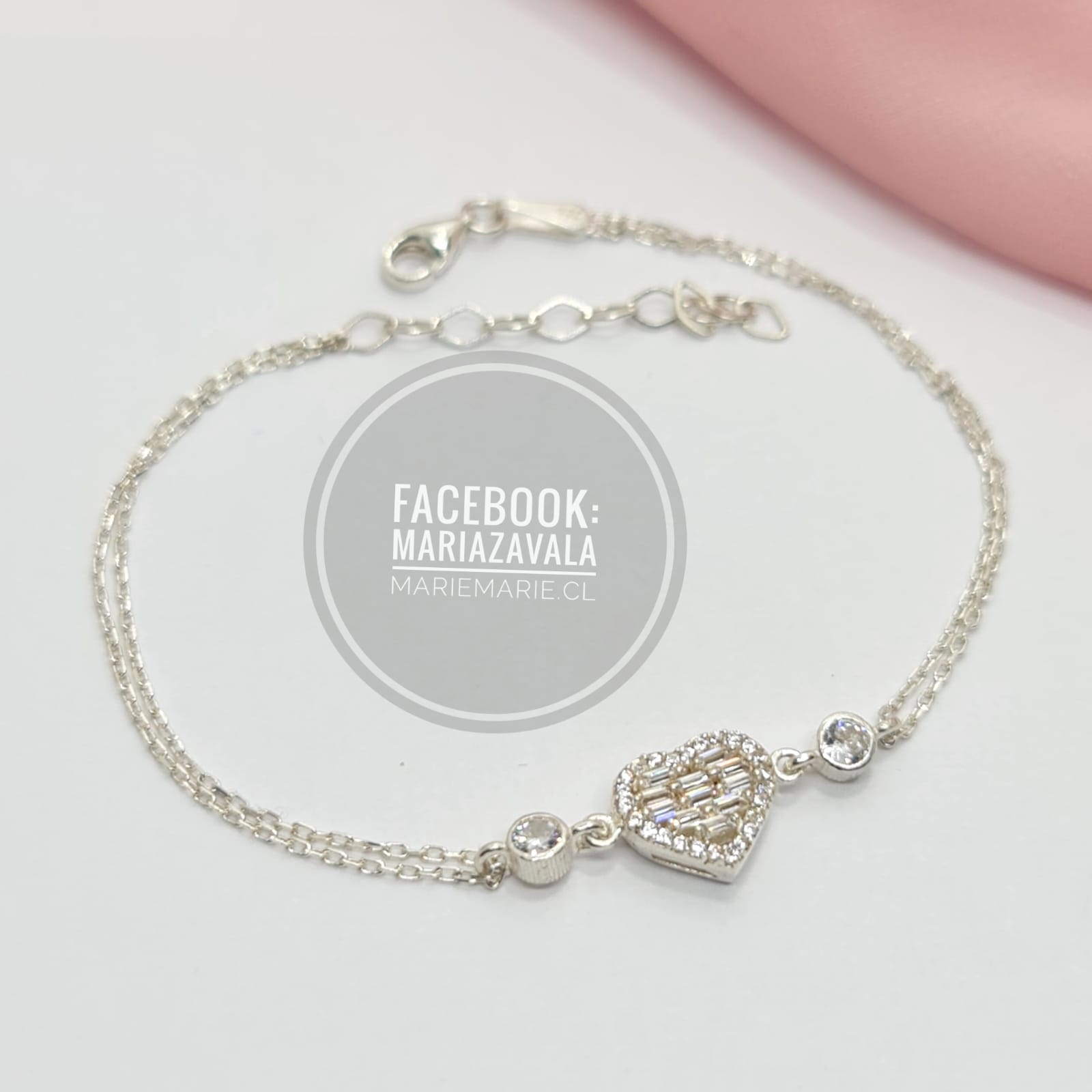 Pulsera Corazón Microcircones