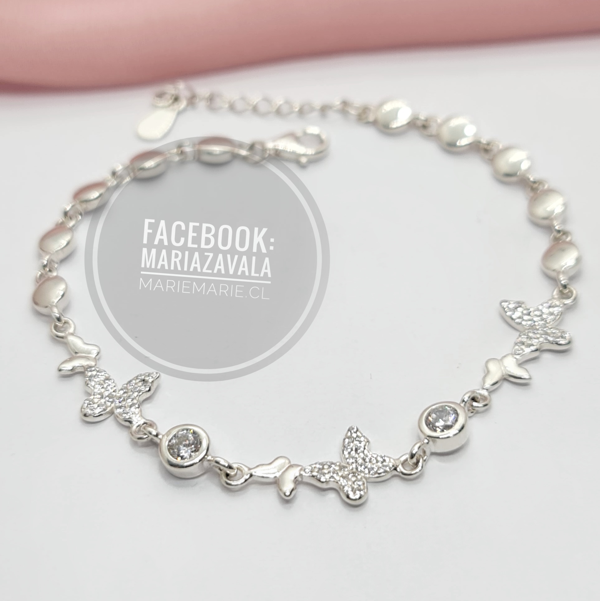 Pulsera mariposas con microcircones