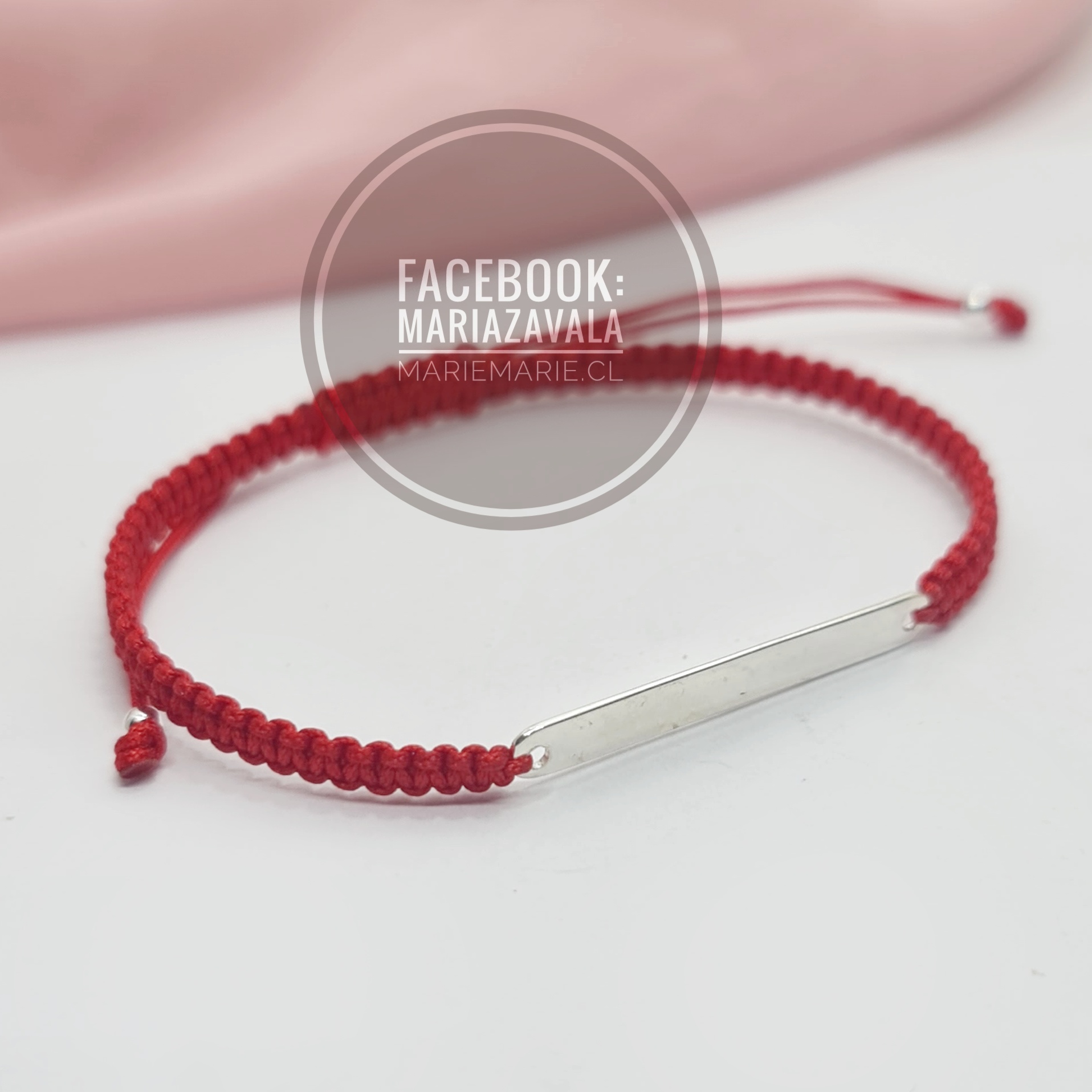 Pulsera Roja Placa