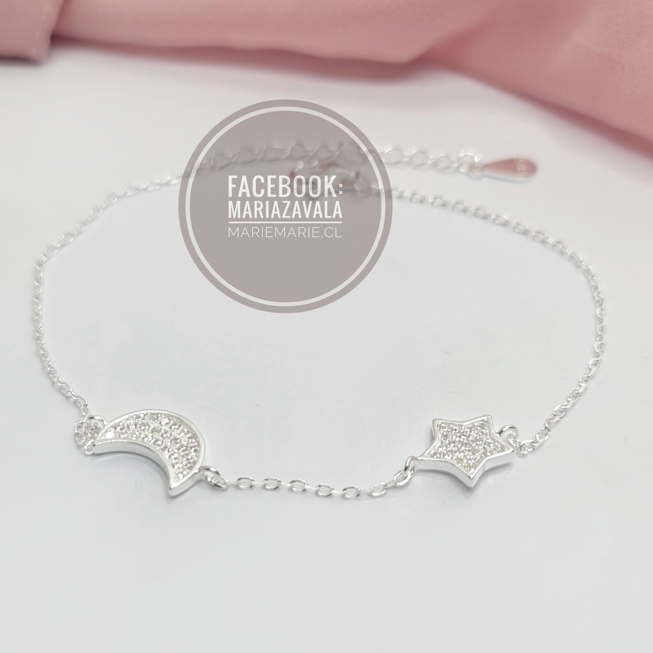 Pulsera Estrella Luna Microcircones