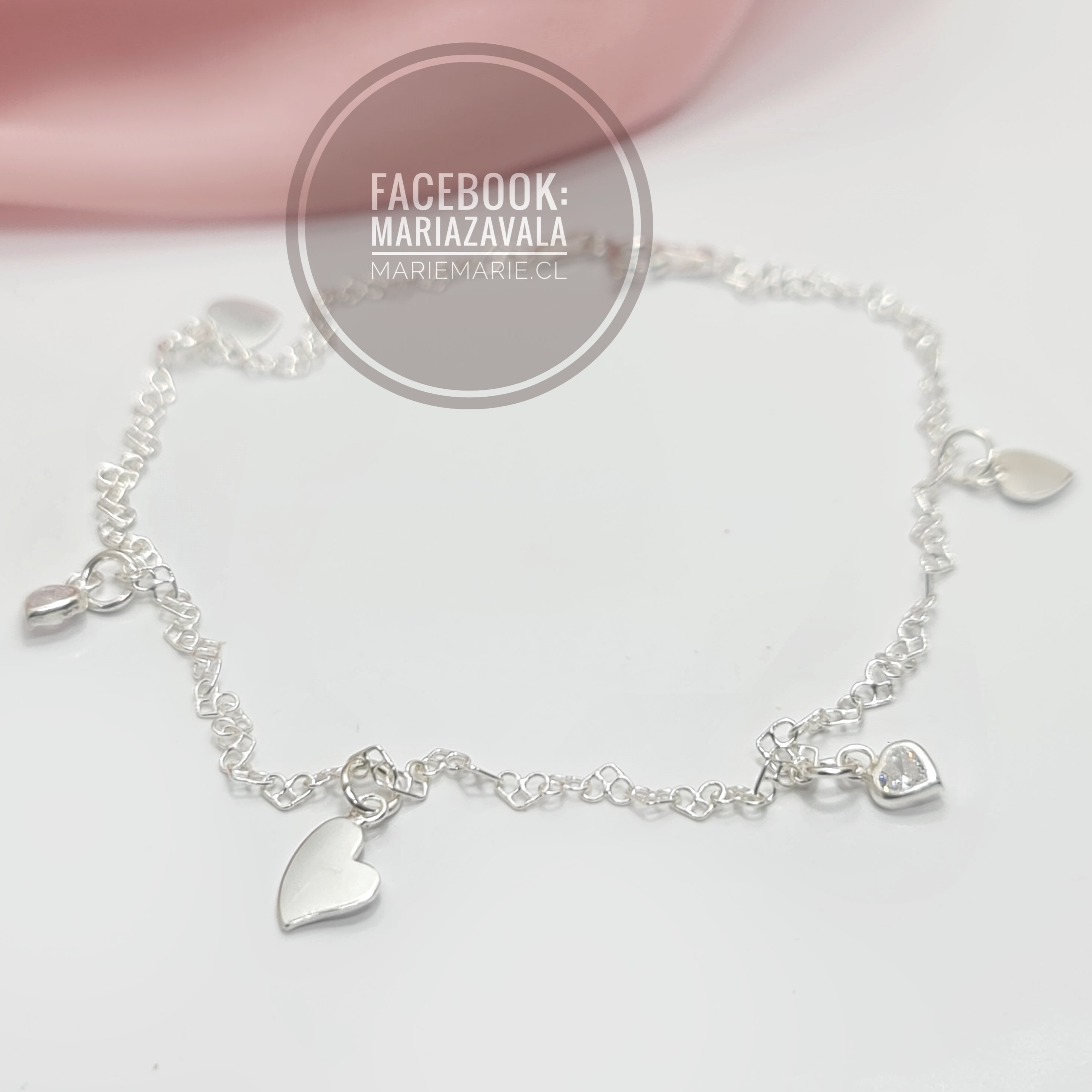 Tobillera Corazones