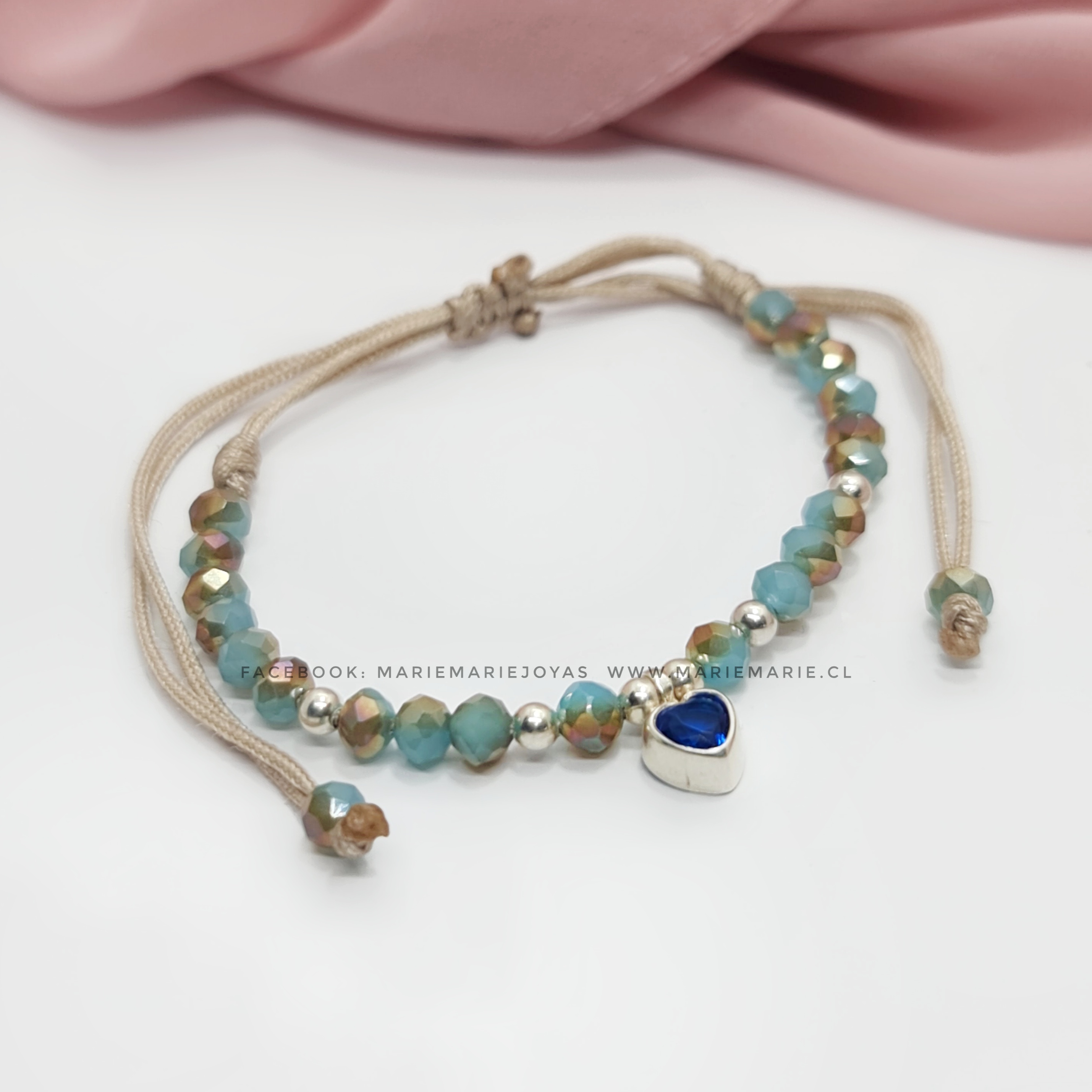 Pulsera De Hilo Cielo