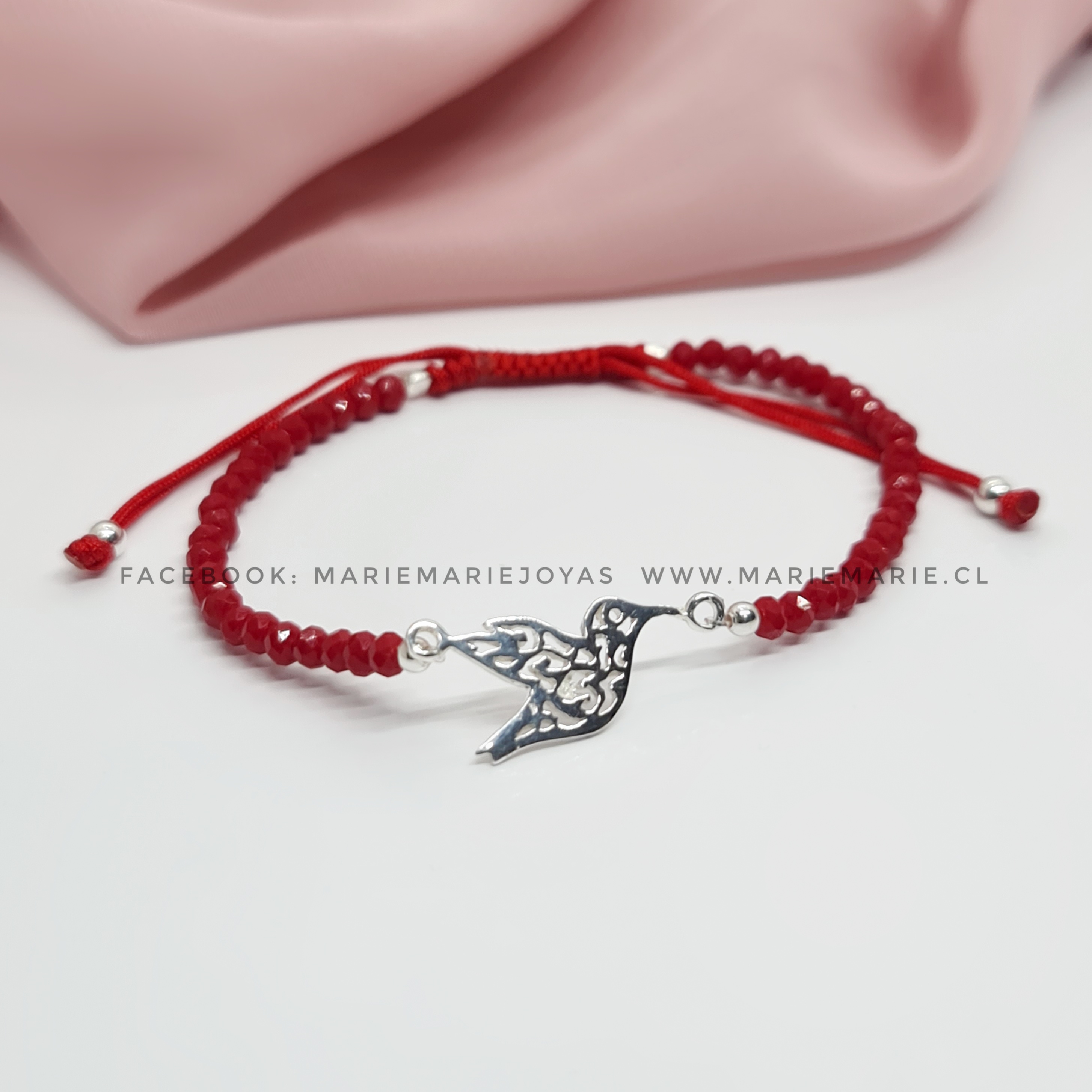 Pulsera Roja Colibrí