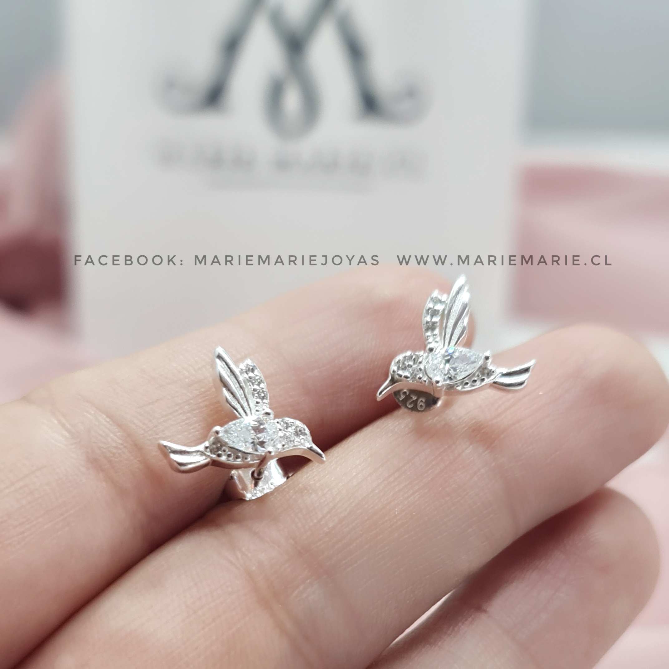 Aros Colibrí Blancos