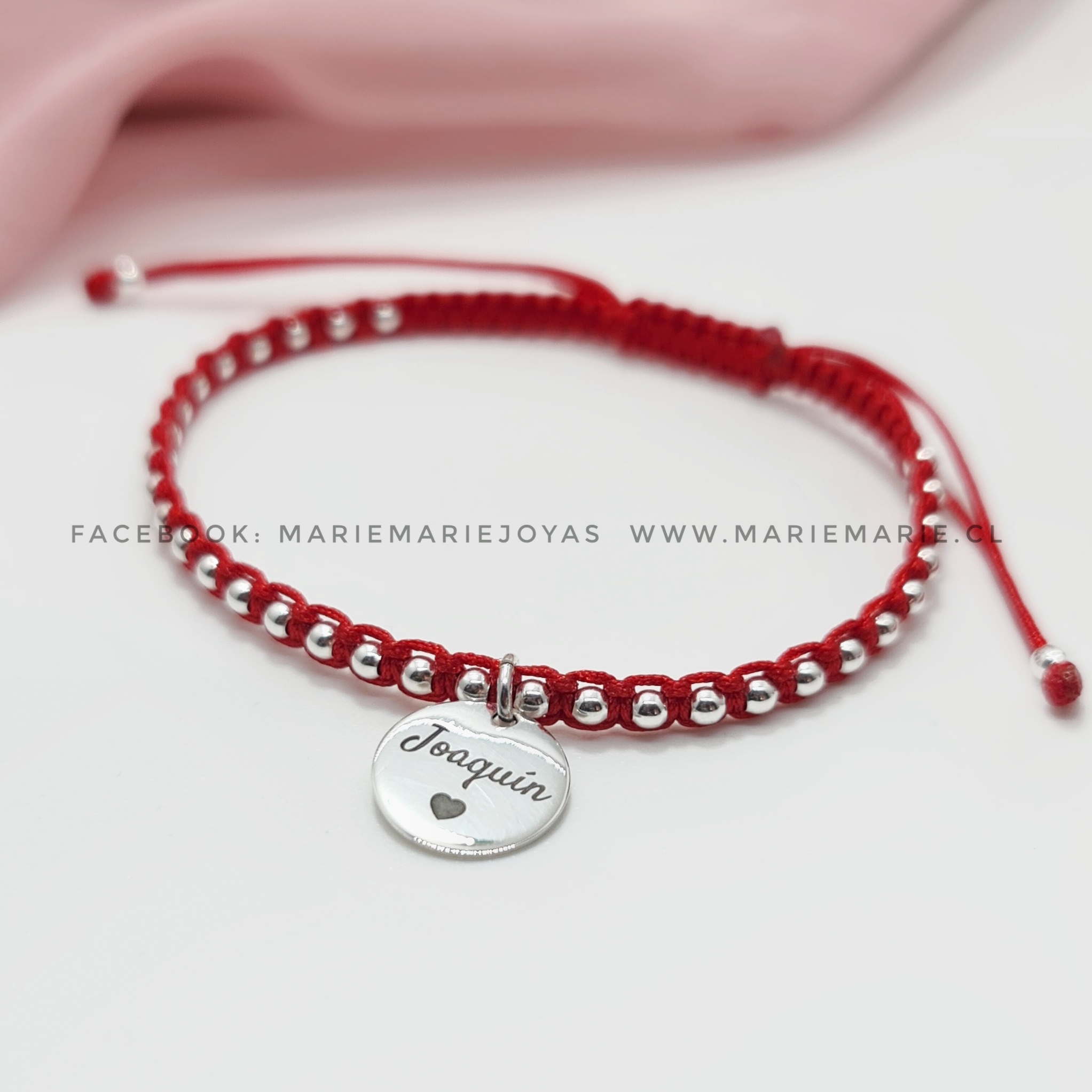 Pulsera Roja Medalla