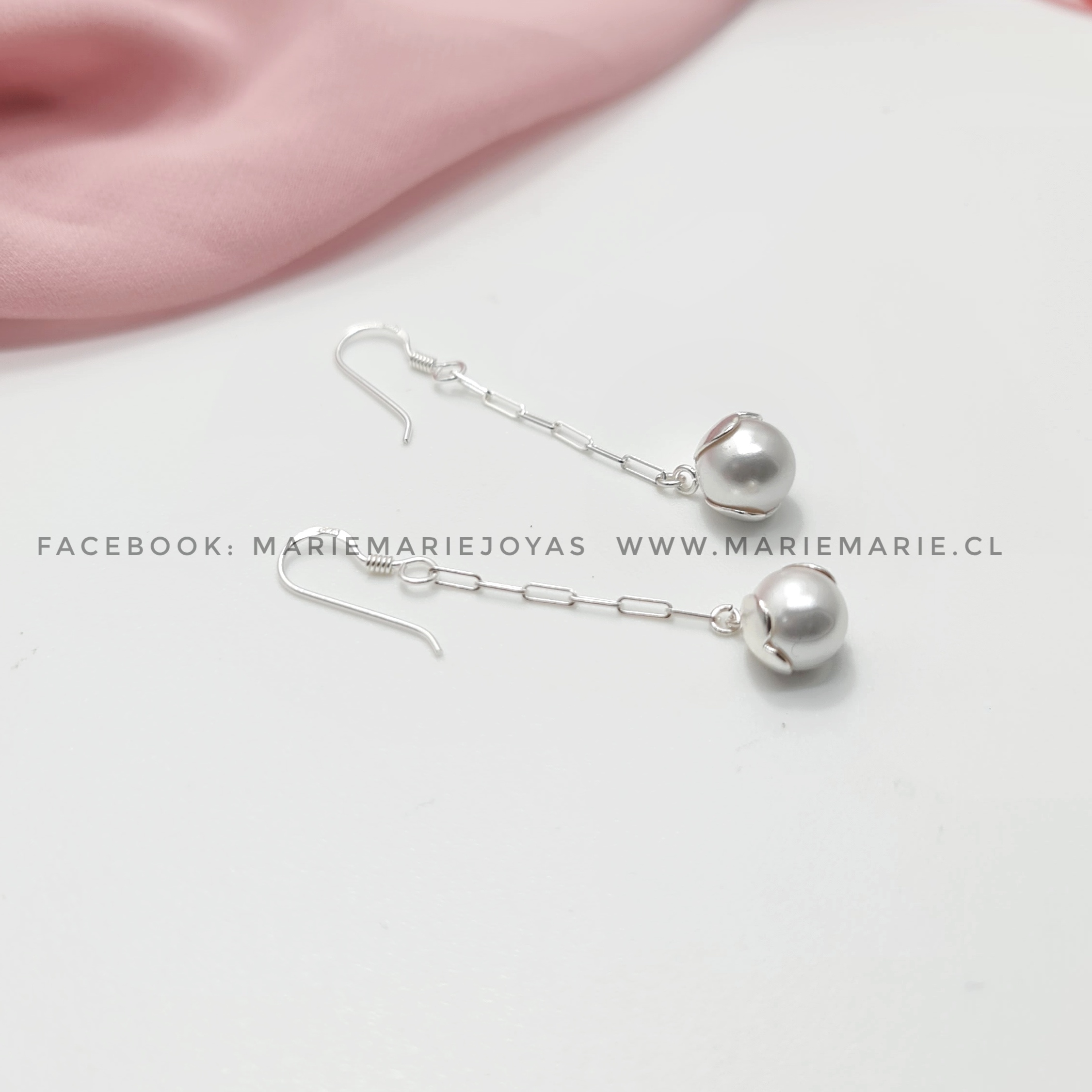 Aros Perlas Colgantes