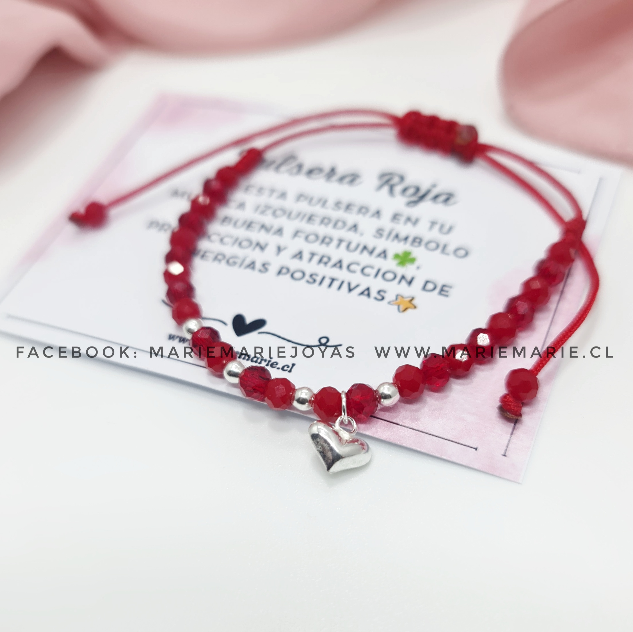 Pulsera Roja Corazon