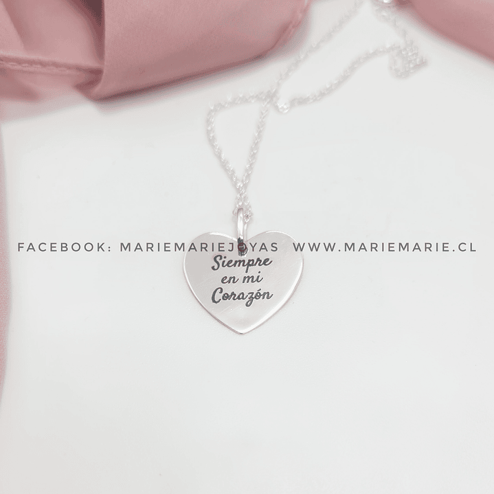 Collar Fotodibujo Corazón  2