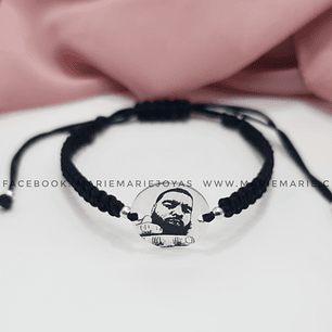 Pulsera Tejida Medalla Fotodibujo 