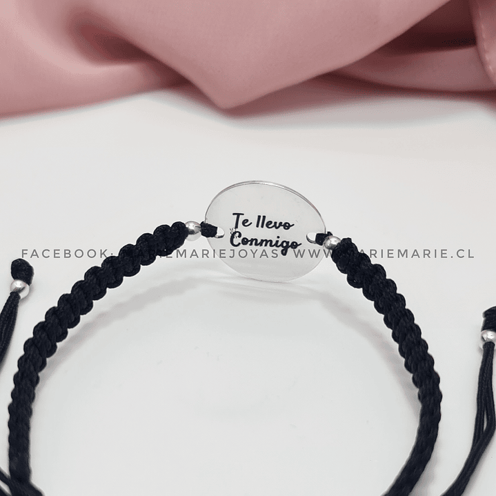 Pulsera Tejida Medalla Fotodibujo  2