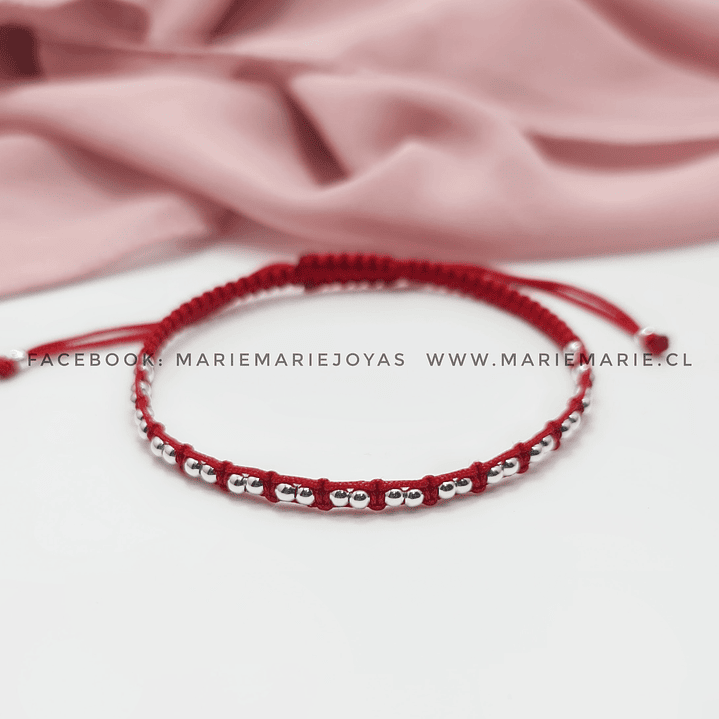 Pulsera Roja Esferas 1