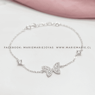 Pulsera Mariposa Microcircon