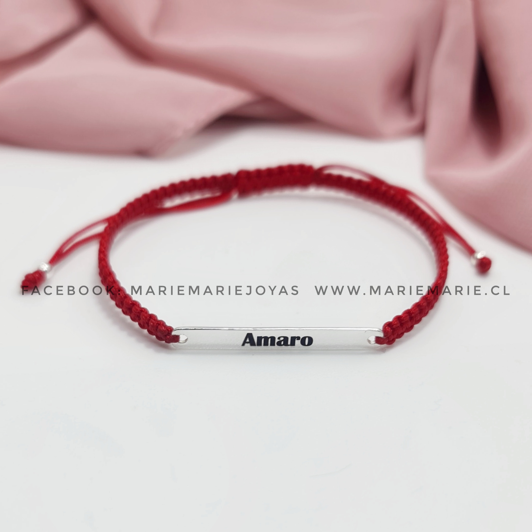 Pulsera Roja Placa