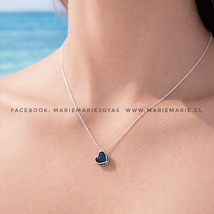 Collar Corazón Azul