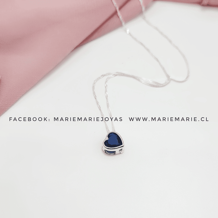 Collar Corazón Azul 2