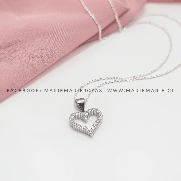 Collar Corazón Microcircones  1