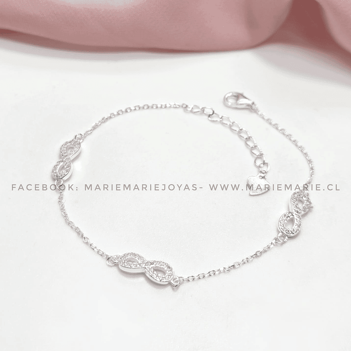 Pulsera Infinitos Microcircones  2