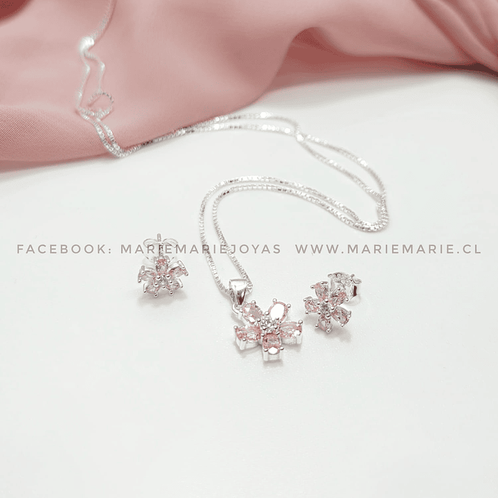 Conjunto Flor Rosa 1