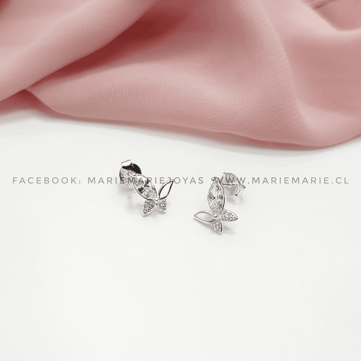 Aros Mariposa Blanco 1