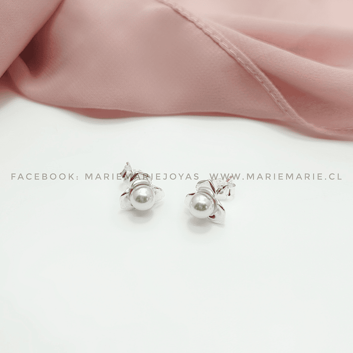 Aros Flor Perlas 2