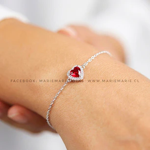 Pulsera Corazón Rojo