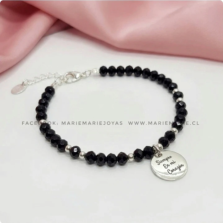 Pulsera Negra Mensajito 2