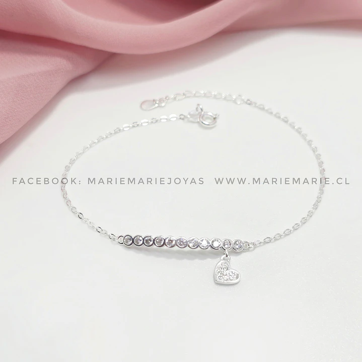 Pulsera Microcircones Corazón  2