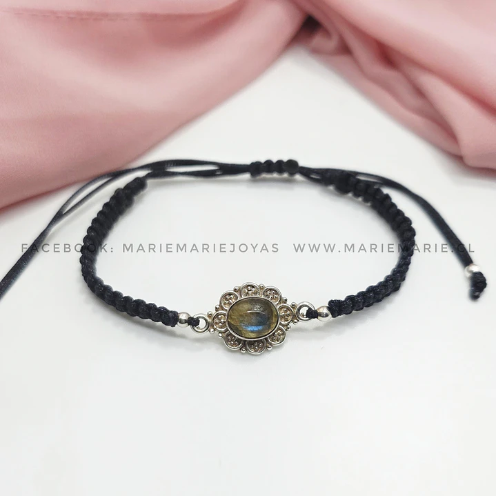 Pulsera Negra Labradorita 1