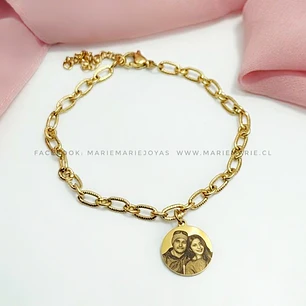 Pulsera Dorada Fotograbado