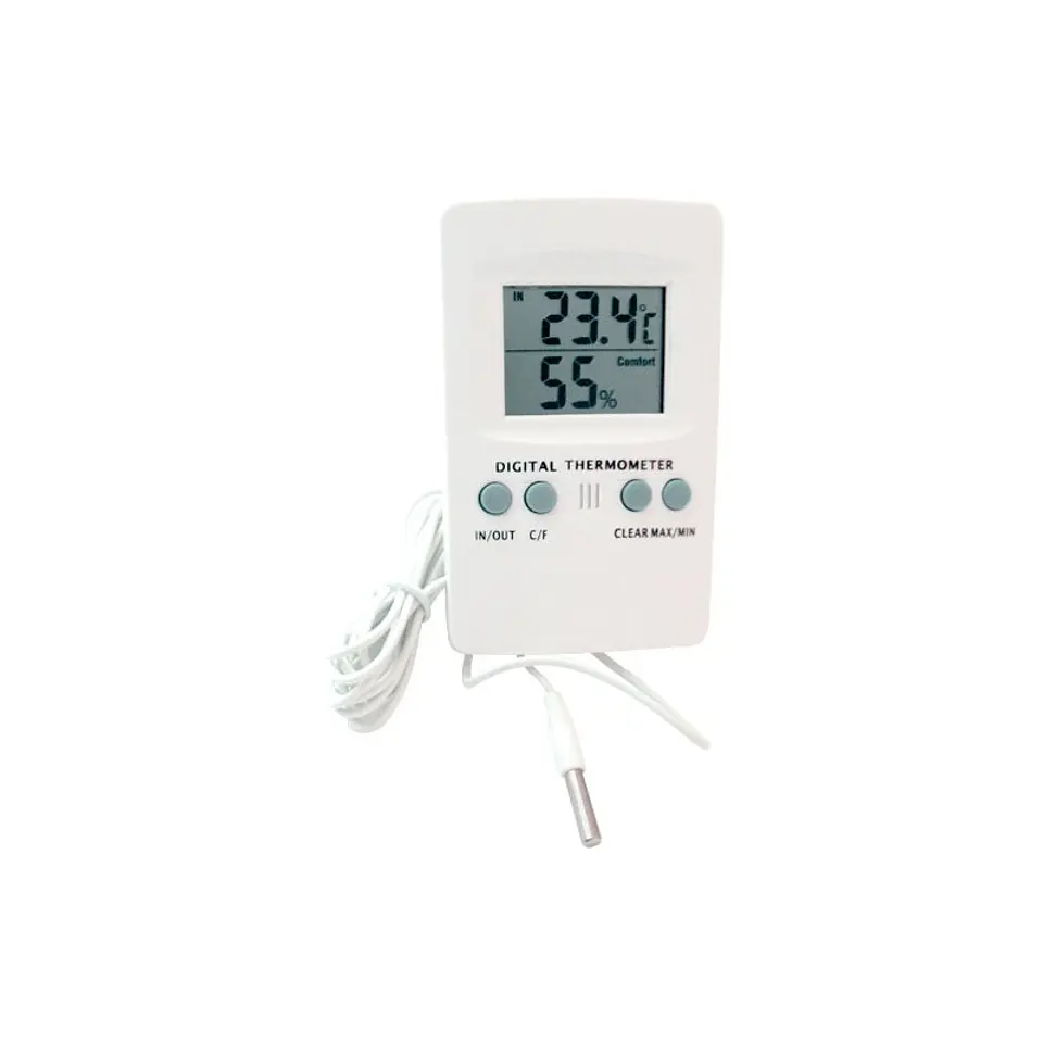 TERMOHIGRÓMETRO DIGITAL C/ SONDA  CORNWAL ELECTRONICS 1