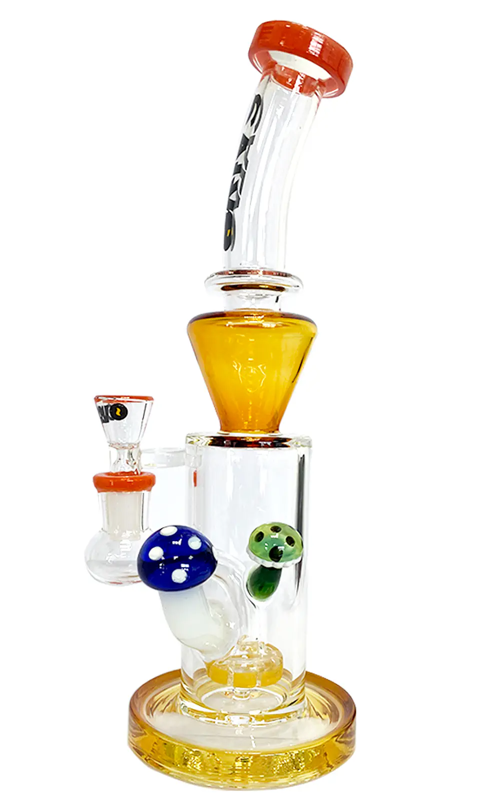 Bong Double Fungus Rig Orange | Calvo Glass 1
