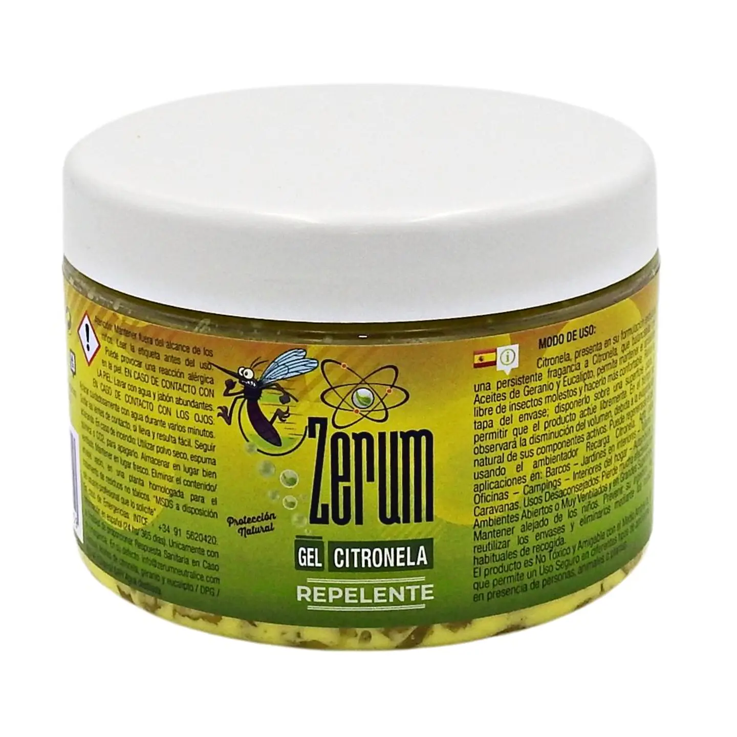 Gel Repelente Citronela 400 g ZerumPro – Control de insectos en espacios cerrados 1