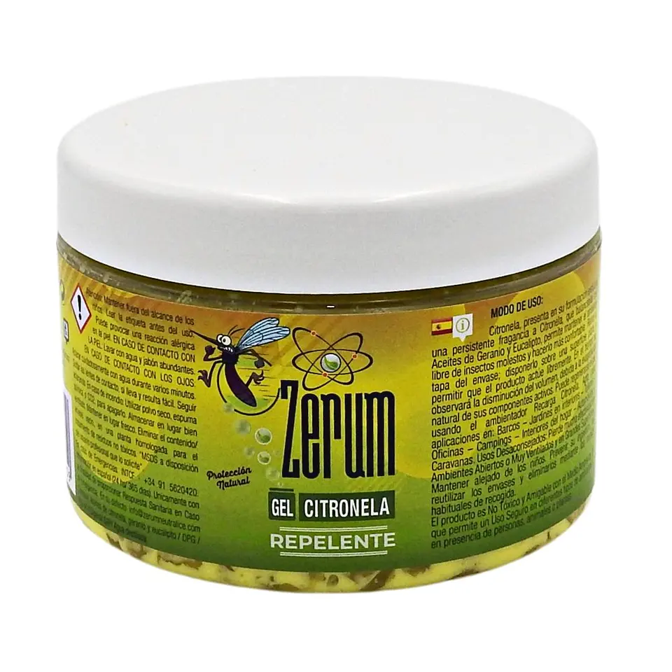 Gel Repelente Citronela 400 g ZerumPro – Control de insectos en espacios cerrados 1