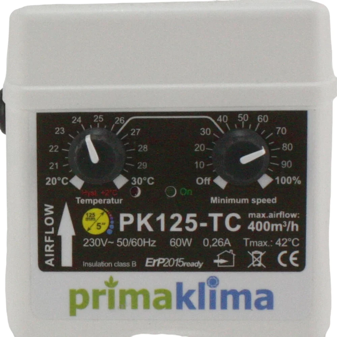 EXTRACTOR IINDOOR PK125 TC 400M3/H PRIMA KLIMA 2